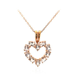 10K AAA Morganite Gold Necklace