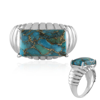 Mojave Blue Copper Turquoise Silver Ring (Faszination Türkis)