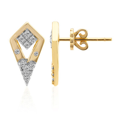 14K VVS1 (G) Diamond Gold Earrings (Annette)