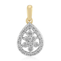 9K SI1 (G) Diamond Gold Pendant