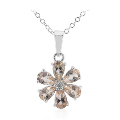 Morganite Silver Necklace