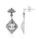 White Topaz Silver Earrings