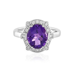 Zambian Amethyst Silver Ring