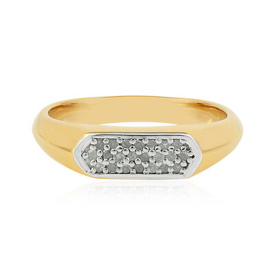 PK (J) Diamond Silver Ring