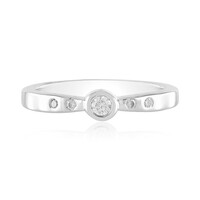 I2 (H) Diamond Silver Ring