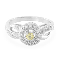 Yellow Beryl Silver Ring