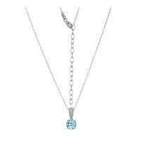 Sky Blue Topaz Silver Necklace