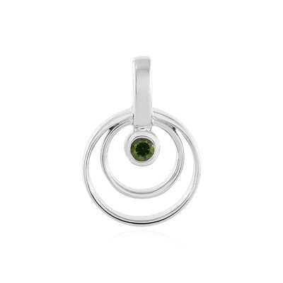 Green Zircon Silver Pendant (MONOSONO COLLECTION)