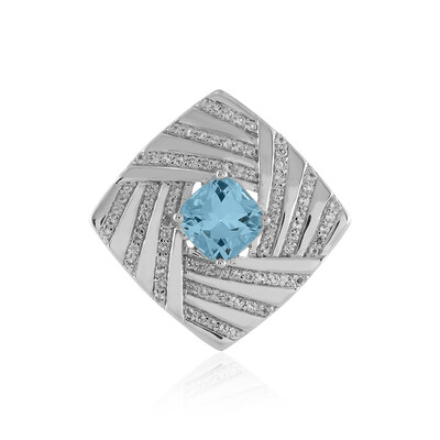 Sky Blue Topaz Silver Pendant (MONOSONO COLLECTION)