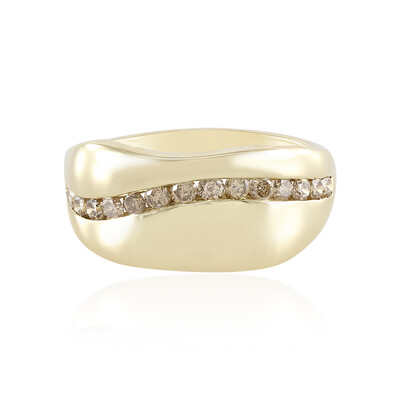 9K I2 Champagne Diamond Gold Ring (de Melo)