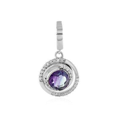 Bi Colour Fluorite Silver Pendant