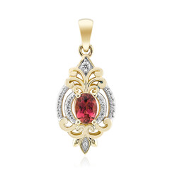 9K Brazilian Pink Tourmaline Gold Pendant (Rifkind 1894 Collection)