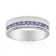 Unheated Ceylon Purple Sapphire Silver Ring