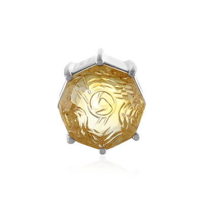 Citrine Silver Pendant (MONOSONO COLLECTION)