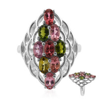 Fancy Tourmaline Silver Ring (Pallanova)