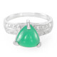 Green Chalcedony Silver Ring