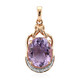 Rose de France Amethyst Silver Pendant