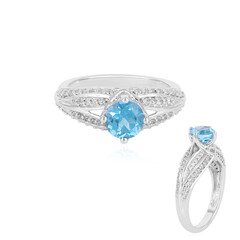 Swiss Blue Topaz Silver Ring