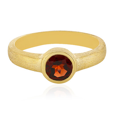 Indian Garnet Silver Ring (MONOSONO COLLECTION)