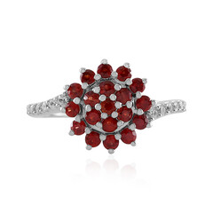 Tanzanian Ruby Silver Ring (Adela Silber)