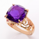 Moroccan Amethyst Silver Ring