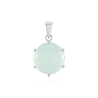 Aqua Chalcedony Silver Pendant