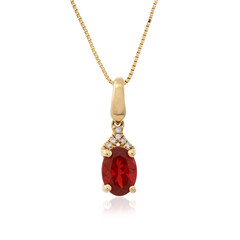 14K Mexican Fire Opal Gold Necklace (CIRARI)