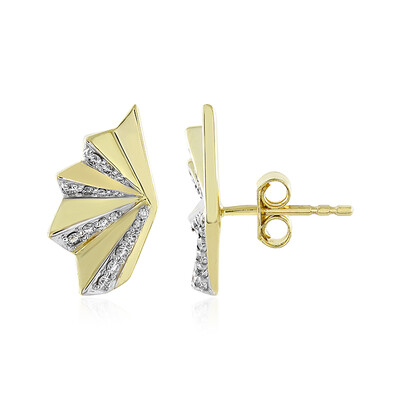 9K Flawless (F) Diamond Gold Earrings (LUCENT DIAMONDS)