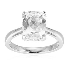 White Topaz Silver Ring