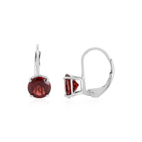 Mozambique Garnet Silver Earrings