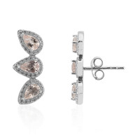 Morganite Silver Earrings