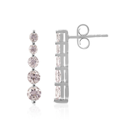 Morganite Silver Earrings