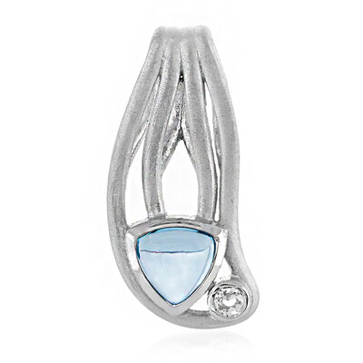 Sky Blue Topaz Silver Pendant