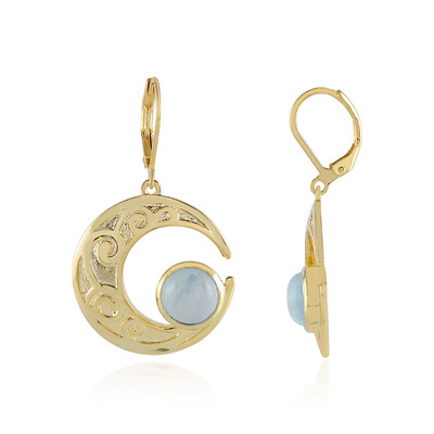 Aquamarine Brass Earrings (Juwelo Style)