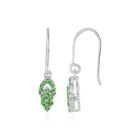 Tsavorite Silver Earrings