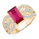 9K Madagascar Ruby Gold Ring (SUHANA)