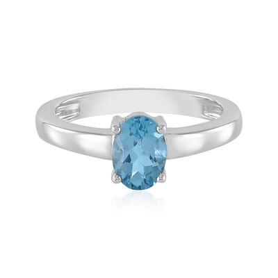 Swiss Blue Topaz Silver Ring