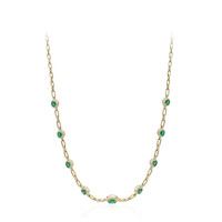 14K AAA Zambian Emerald Gold Necklace (CIRARI)