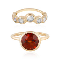 9K Hessonite Garnet Gold Ring