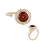 9K Hessonite Garnet Gold Ring