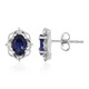 Madagascar Blue Sapphire Silver Earrings