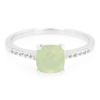 Prehnite Silver Ring