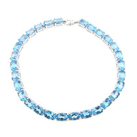 Swiss Blue Topaz Silver Bracelet