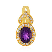 Zambian Amethyst Silver Pendant