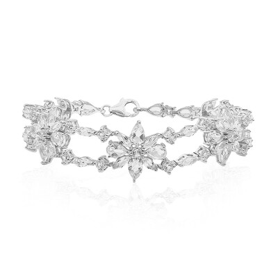 White Topaz Silver Bracelet