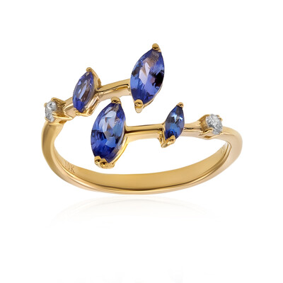 10K AAA Tanzanite Gold Ring