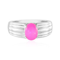 Pink Ethiopian Opal Silver Ring