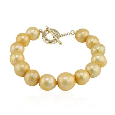 Gold Freshwater Pearl Silver Bracelet (TPC)