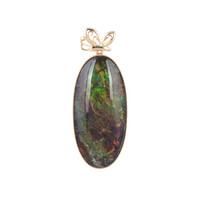 18K Ammolite Gold Pendant