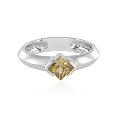 Yellow Zircon Silver Ring